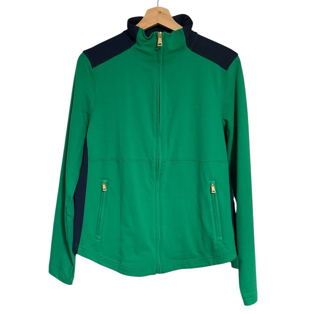 Ralph Lauren LRL Active Track Zip Up Jacket Green Navy - Picture 3 of 6